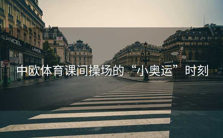 中欧体育课间操场的“小奥运”时刻 中欧体育课间操场的“小奥运”时刻
