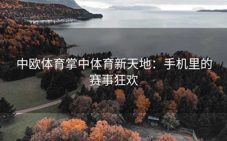 中欧体育掌中体育新天地:手机里的赛事狂欢 中欧体育掌中体育新天地:手机里的赛事狂欢