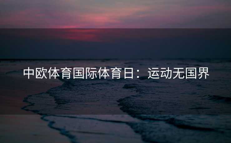 中欧体育国际体育日：运动无国界