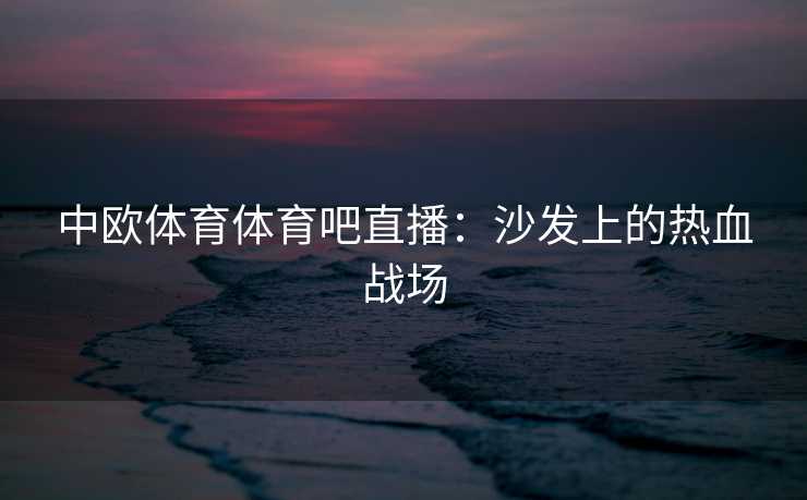 中欧体育体育吧直播:沙发上的热血战场 中欧体育体育吧直播:沙发上的热血战场