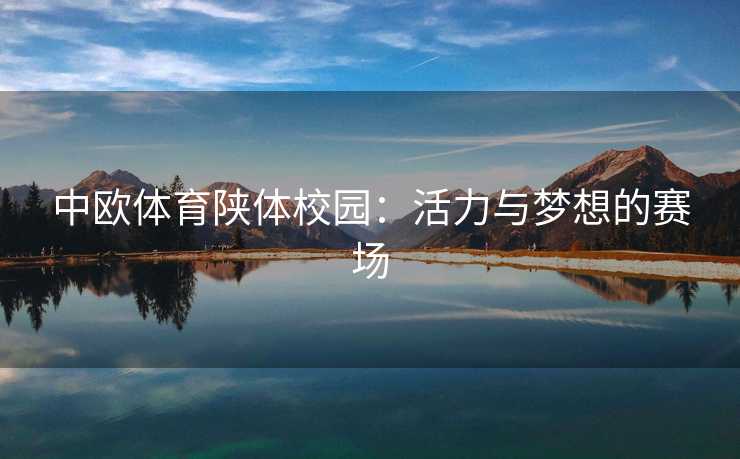 中欧体育陕体校园:活力与梦想的赛场 中欧体育陕体校园:活力与梦想的赛场