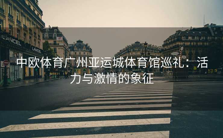 中欧体育广州亚运城体育馆巡礼：活力与激情的象征