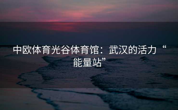 中欧体育光谷体育馆:武汉的活力“能量站” 中欧体育光谷体育馆:武汉的活力“能量站”