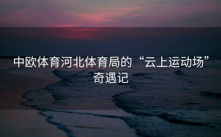 中欧体育河北体育局的“云上运动场”奇遇记 中欧体育河北体育局的“云上运动场”奇遇记