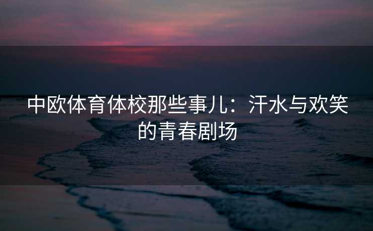 中欧体育体校那些事儿:汗水与欢笑的青春剧场 中欧体育体校那些事儿:汗水与欢笑的青春剧场