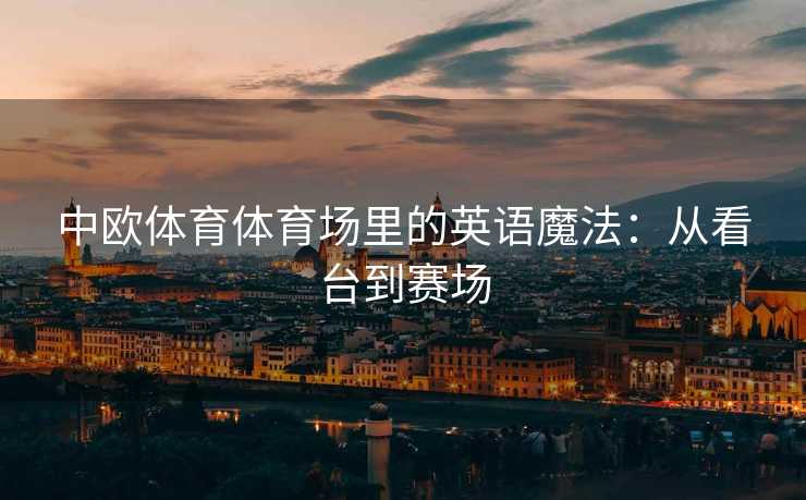 中欧体育体育场里的英语魔法：从看台到赛场