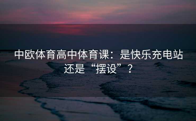 中欧体育高中体育课：是快乐充电站还是“摆设”？