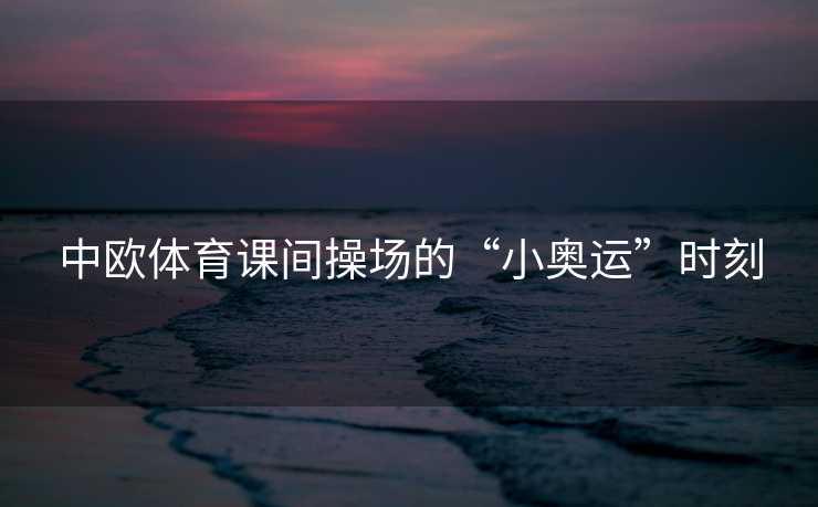 中欧体育课间操场的“小奥运”时刻