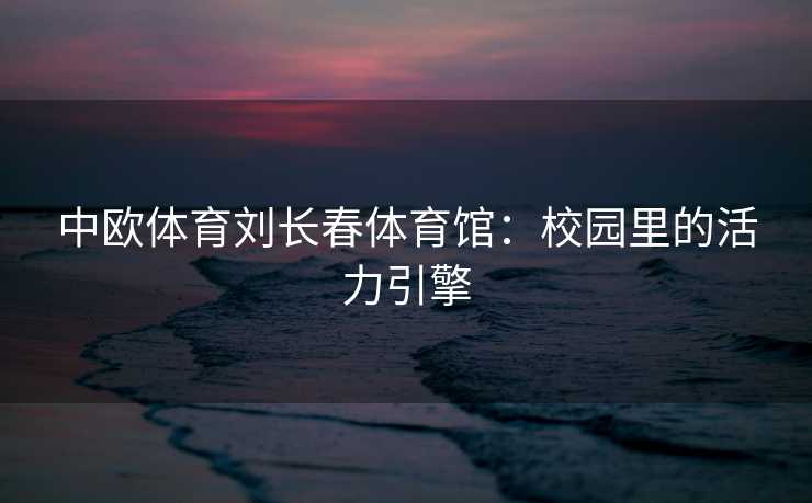 中欧体育刘长春体育馆：校园里的活力引擎