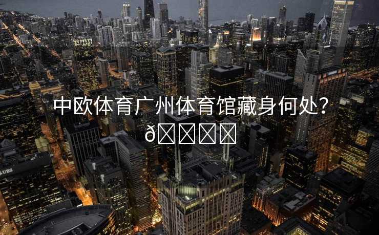 中欧体育广州体育馆藏身何处？🏟️