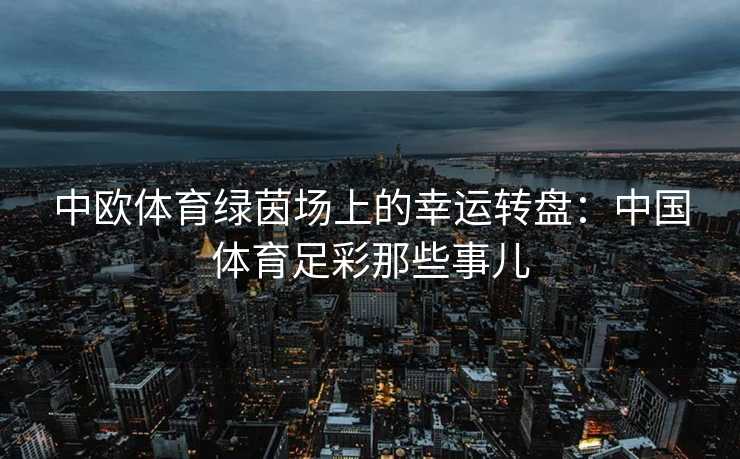 中欧体育绿茵场上的幸运转盘：中国体育足彩那些事儿