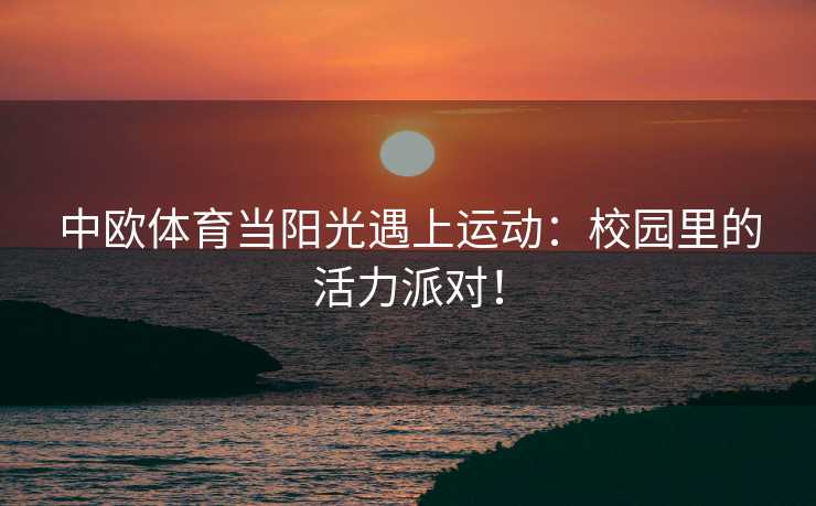 中欧体育当阳光遇上运动:校园里的活力派对! 中欧体育当阳光遇上运动:校园里的活力派对!