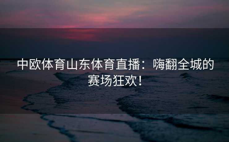 中欧体育山东体育直播：嗨翻全城的赛场狂欢！