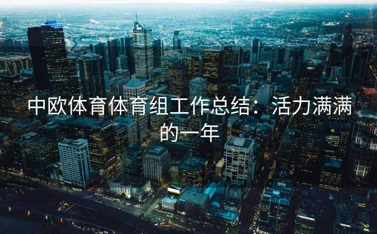 中欧体育体育组工作总结：活力满满的一年