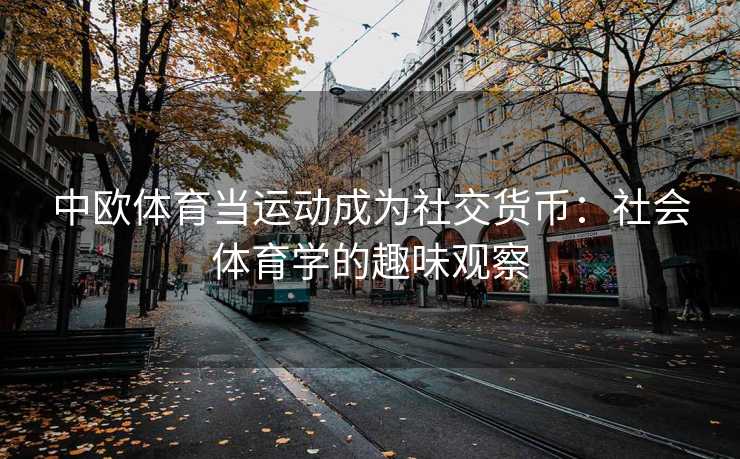 中欧体育当运动成为社交货币：社会体育学的趣味观察