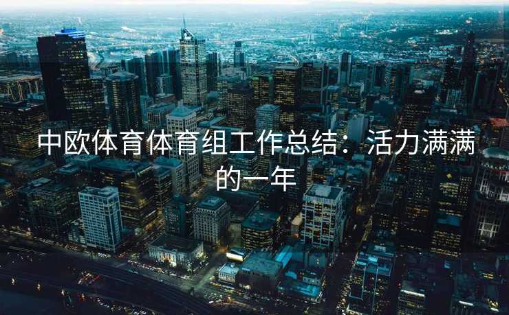 中欧体育体育组工作总结：活力满满的一年