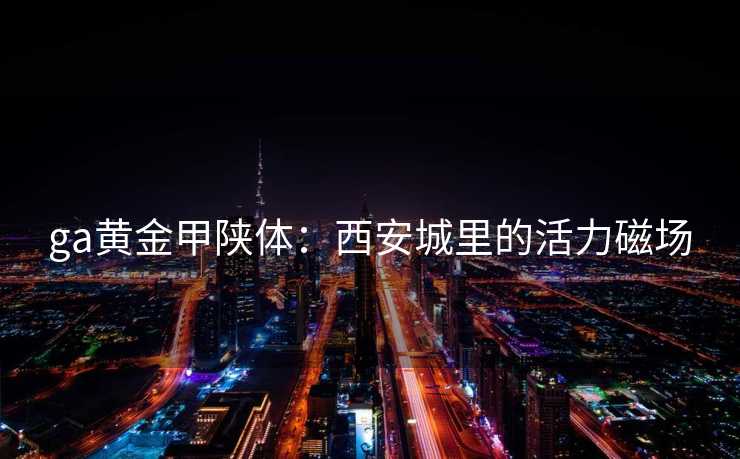 ga黄金甲陕体:西安城里的活力磁场 ga黄金甲陕体:西安城里的活力磁场