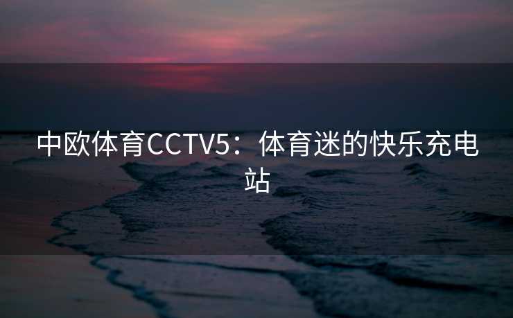 中欧体育CCTV5：体育迷的快乐充电站