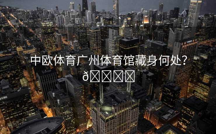 中欧体育广州体育馆藏身何处？🏟️
