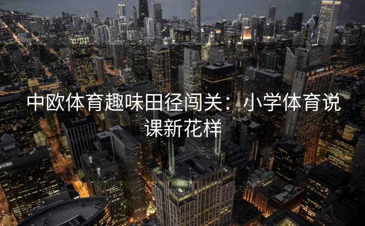 中欧体育趣味田径闯关:小学体育说课新花样 中欧体育趣味田径闯关:小学体育说课新花样