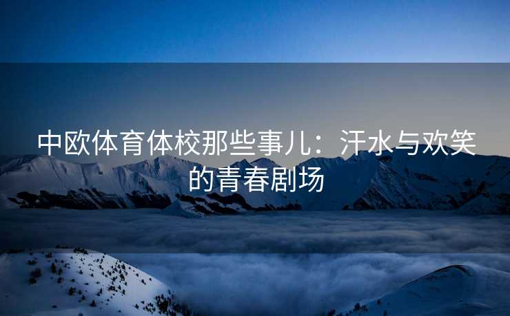 中欧体育体校那些事儿：汗水与欢笑的青春剧场